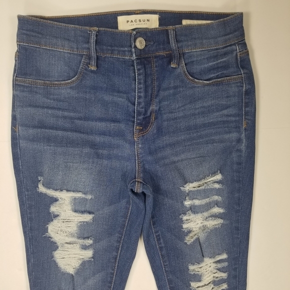 Pacsun Distressed Skinny Jeans Sz 26 - Picture 2 of 8